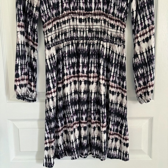 Bella Dahl Jules Smocked Waist Tie Dye Print Dress Small - Picture 4 of 10